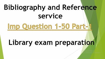 Rsmssb Librarian exam important questions || part 1 || Bibliography and Reference services