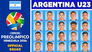 ARGENTINA U23 Official Squad CONMEBOL PREOLÍMPICO Venezuela 2024