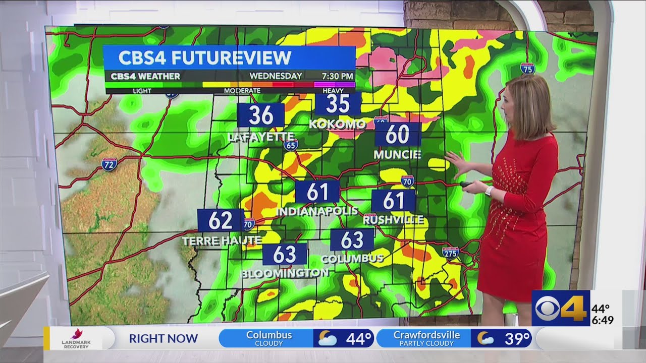 Bright and breezy Tuesday; wet and very mild Wednesday - YouTube