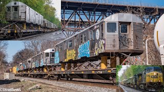 Retired NYC Subway R32s on the River Line! 10 on Two Q434s
