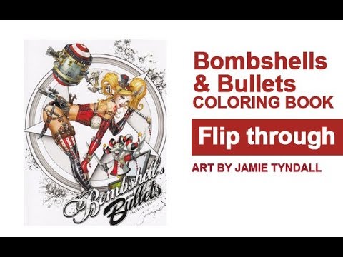 bombshells-and-bullets-coloring-book-jamie-tyndall-harley-quinn