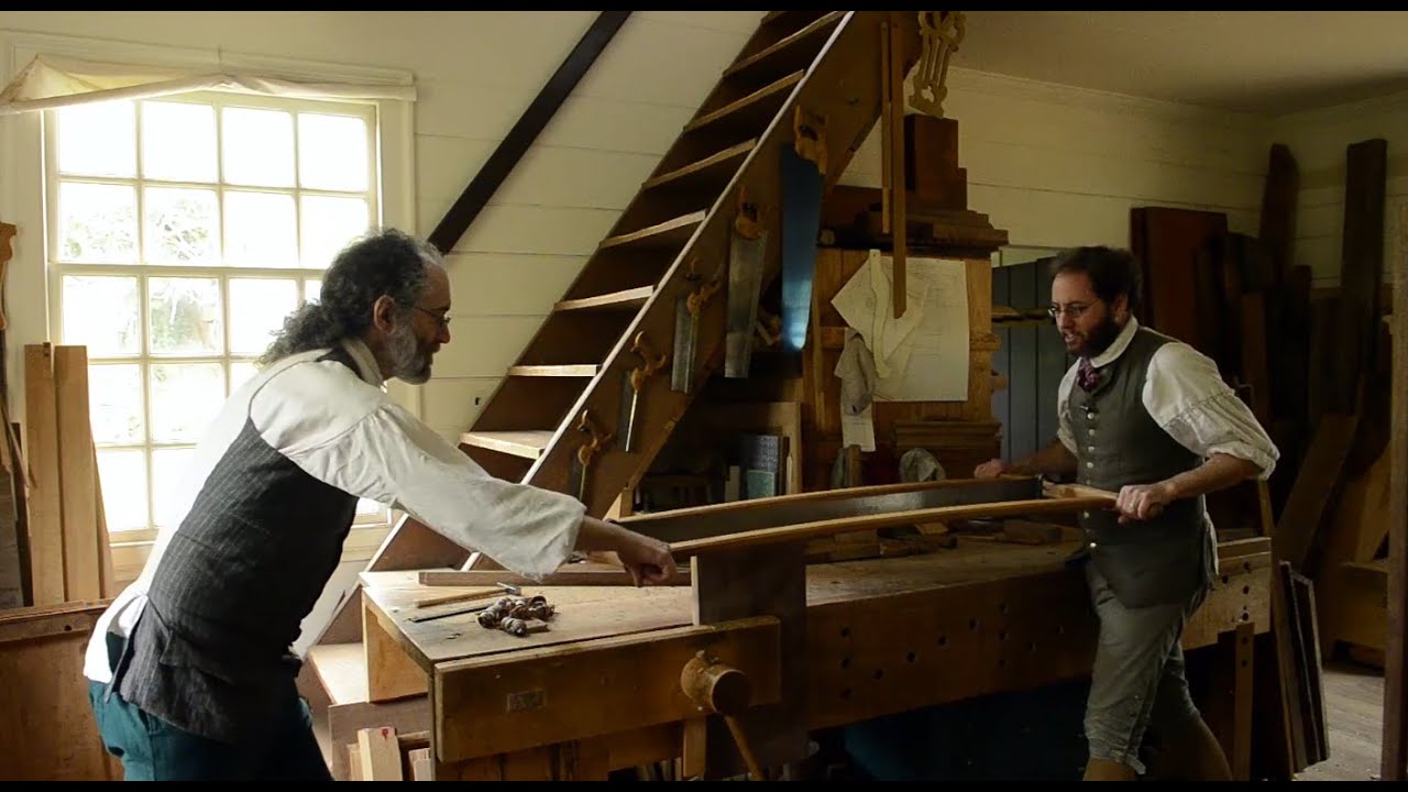 Resawing Wide Boards at Colonial Williamsburg Hay Cabinet 