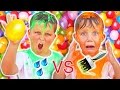 WATER BALLOON CHALLENGE! Water VS REAL Paint filled Water Balloon Game!