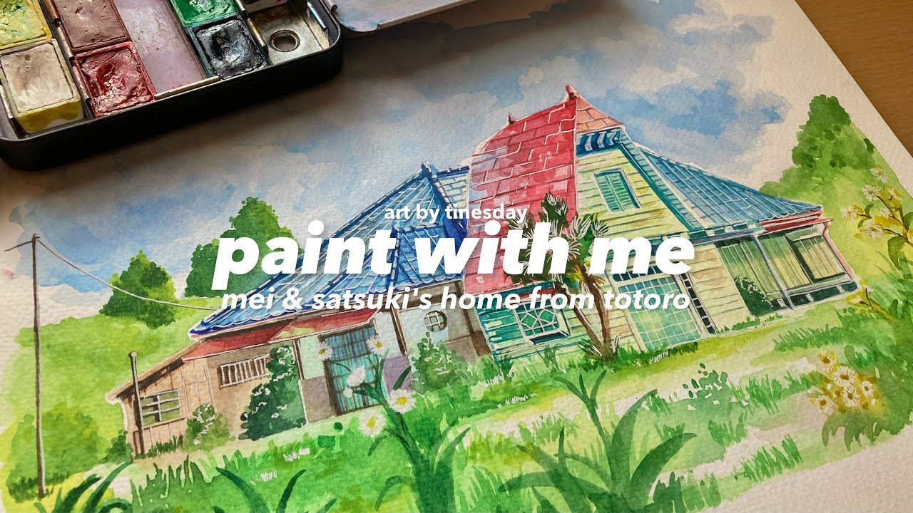 painting mei & satsuki's home from totoro 🏡🌾 w/ relaxing music