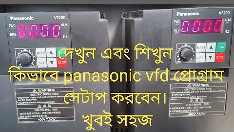 Panasonic vfd inverter programing Setup Too Easy.