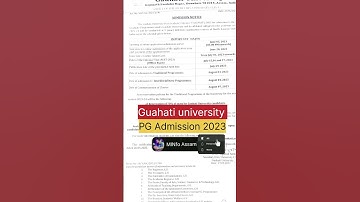 GU PG admission 2023 #youtubshorts