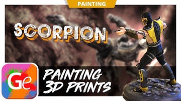 Painting 3D Printed Mortal Kombat Scorpion Figurine | Gambody