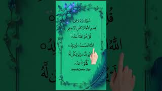 Al-ikhlas ⚡ Beautiful recitation Egzon Ebrahimi #alikhlas #shorts #recitation #egzonibrahimi