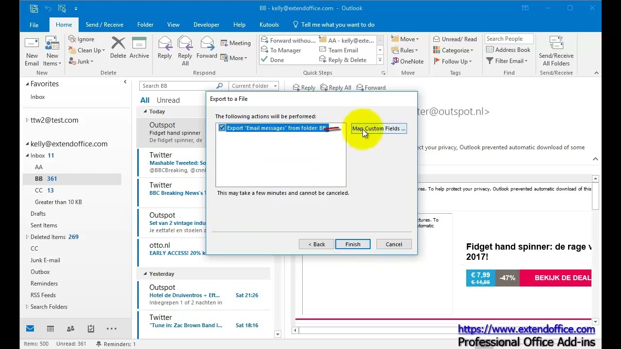 How To Extract Email Addresses From Mail Folders In Outlook YouTube