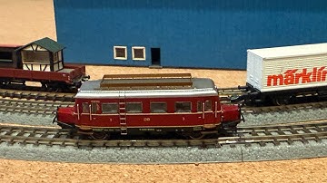 Marklin 88820 DB VT 88.9 Wismar Railbus Insider - Pig Snout - Test Run at z.scale.hobo 07.29.2025