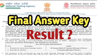 Final Answer key and Result Date | UGC-NET