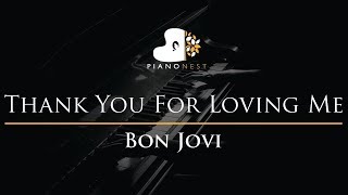 Bon Jovi - Thank You For Loving Me - Piano Karaoke Instrumental Cover with Lyrics