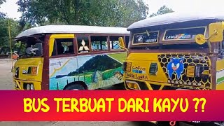 Bus Kayu Unik di Tanjung Balai Karimun