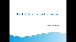 create Stack Policy in cloudformation