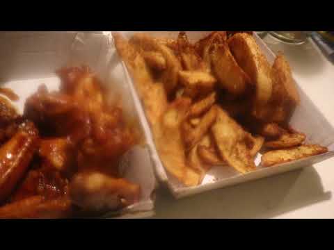 Having Chicken Wings & Potato Wedge ASMR