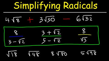 How To Simplify Radicals