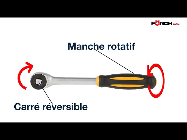 Cliquet réversible à manche rotatif FÖRCH 