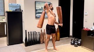 Persian Meel: 15kg (7.5kg each) One Count Swing (25+25)
