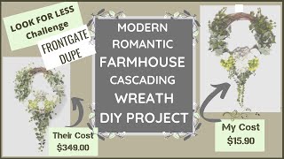 Modern Farmhouse Wreath DIY Home Decor Craft Project | DIY Frontgate Wreath Dupe
