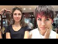 Girl long hair to multi-colored pixie cut makeover (HD remaster)
