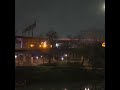 Shipping container gets stuck between freeway