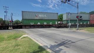 eastbound union pacific intermodel mix autorack in texas