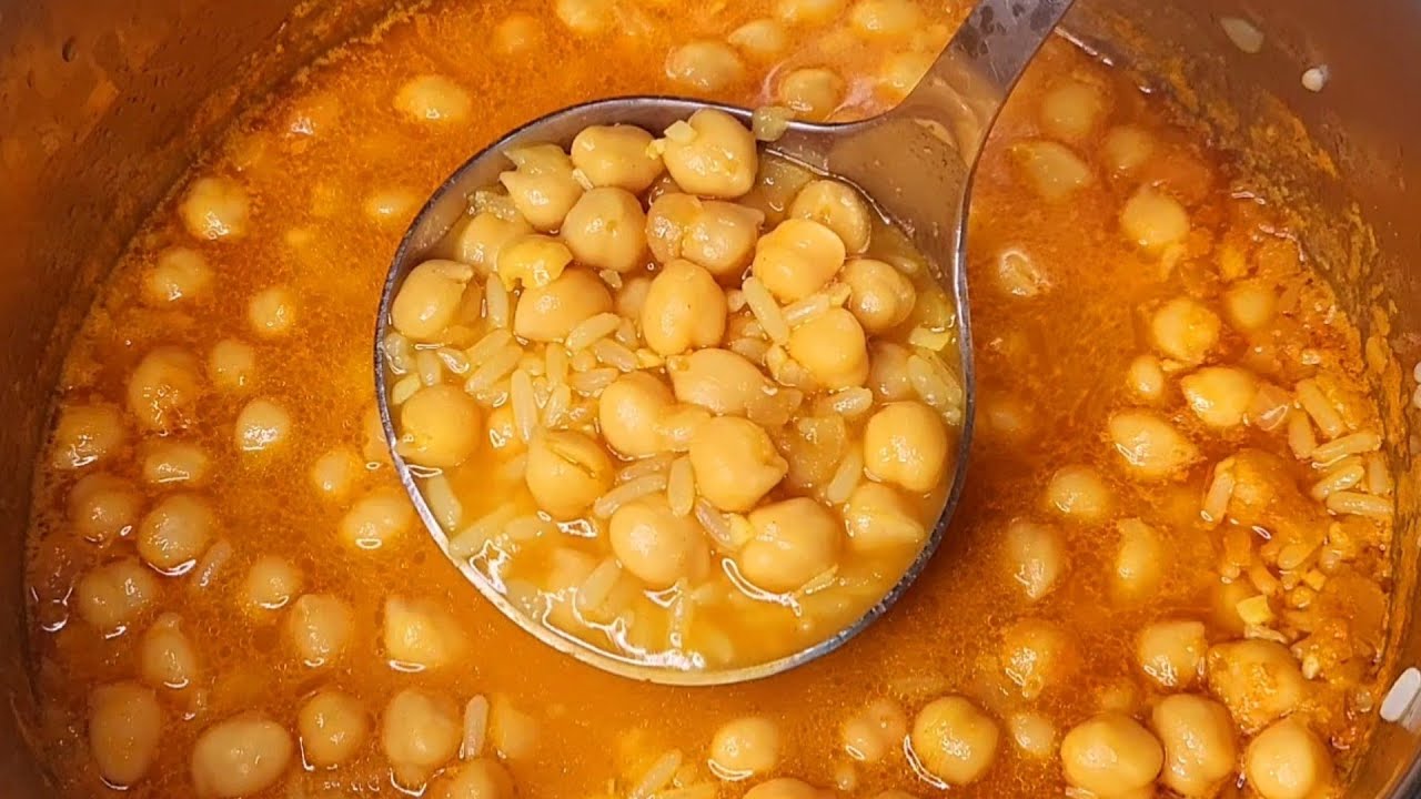‼️GARBANZOS CON ARROZ EN 10 MINUTOS‼️ SABROSA Y DELICIOSA 😋 CON MUCHO ÉXITO EN MI CASA 🏡 sin carne
