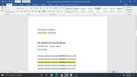 Subnetting Skills Challenge