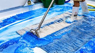 This RUINED White Rug Gets a NEXT LEVEL Deep Clean! Satisfying ASMR Carpet Cleaning. screenshot 3