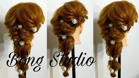 Hướng dẫn bới tóc cô dâu(tóc siêu cute mẫu 118)instructions for the bride