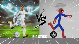 Cristiano Ronaldo vs Spider Stickman | Stickman Dismounting funny moments | Best Falls screenshot 1