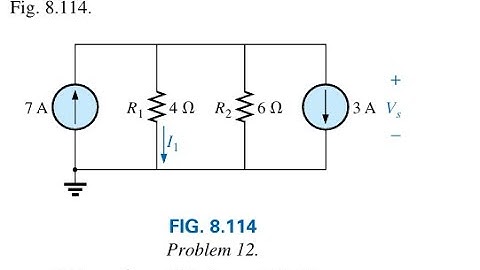 Physics Help: Find the voltage Vs and the current I1 for the network in Fig. 8.114.