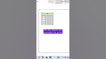 How to Print Multiple Sheets in Excel #shorts