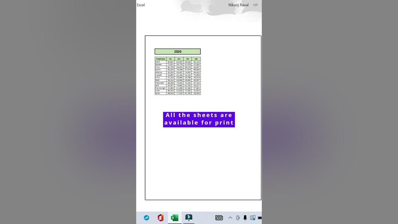 How To Print Multiple Sheets In Excel