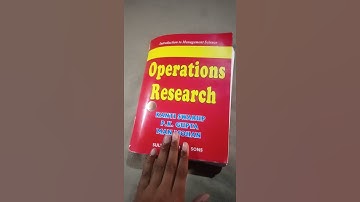 Kanti Swarup, Operation Research, M Sc Mathe, #shorts