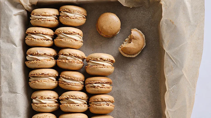 How To Make Coffee Macarons | French Macarons | ASMR Baking