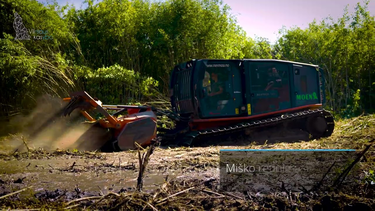 Raptor prynoth 300 apleistų sklypų valymas miško mulčiavimas