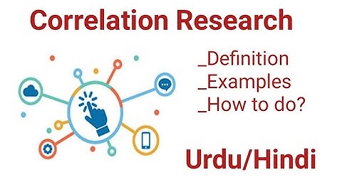What is Correlation studies in Urdu/Hindi