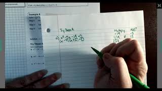 Alg I Lesson 31-1, Example A