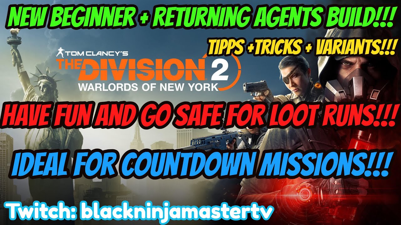 The Division 2 I New Beginner + Returning Agents Build! Ideal for ...