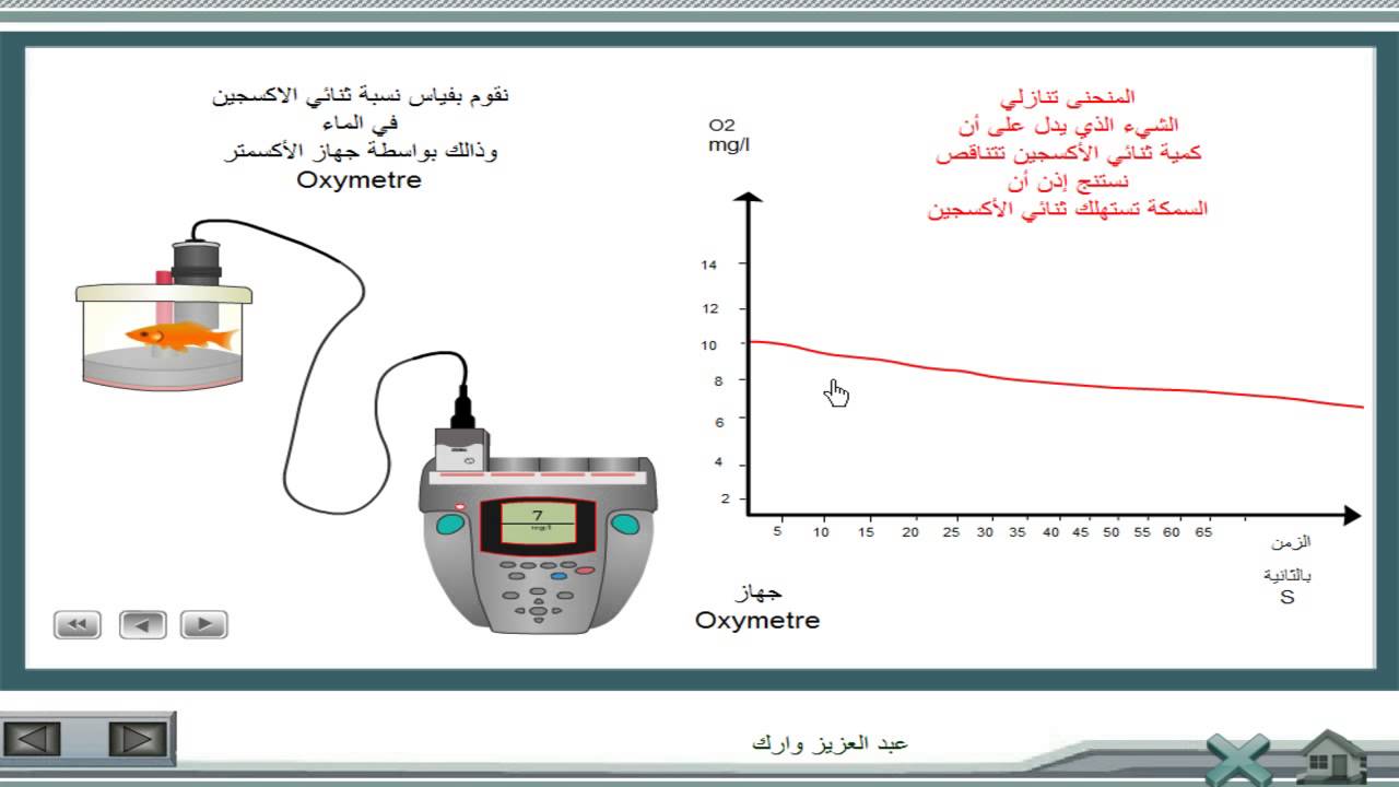 التبادلات  الغازية التنفسية عند السمكة
