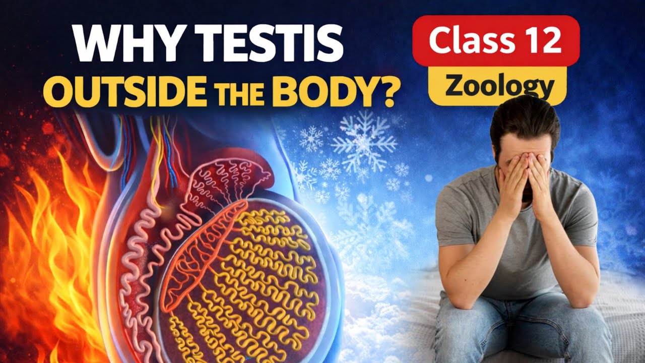 The REAL Reason Testes Are Outside Your Body | class 12 zoology