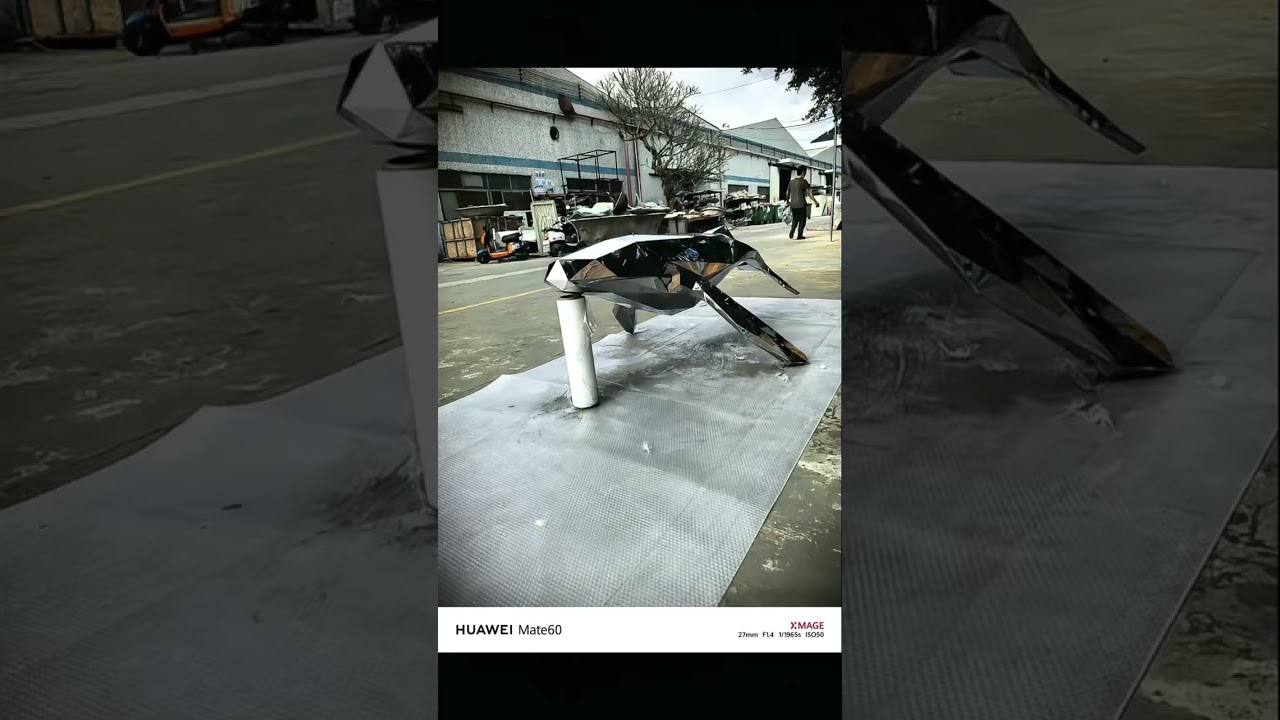 Whale sculpture, geometrical whale! China sculpture fabrication, China public sculpture maker