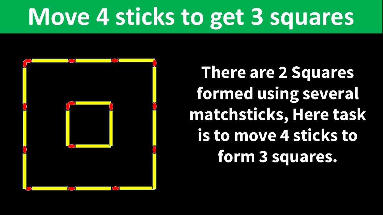 Matchstick Puzzles: IQ Test - 15 Puzzles Only Geniuses Can Fix #Puzzles ...