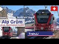 ▶ 4K Alp Grüm Berninapass - Switzerland | Swiss Trains from St. Moritz to Tirano