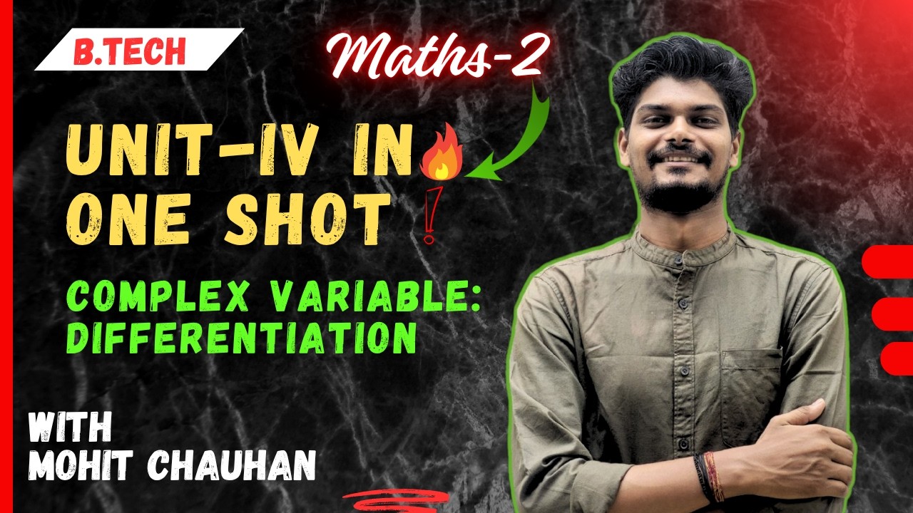 Unit-4 One Shot 🔥 | Complex Variable Differentiation | Engineering ...