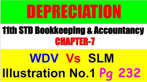 11th Std Accountancy| Ch-7-Depreciation|Solution No.1 Pg247 Written Down Method Vs SLM| Page No.232