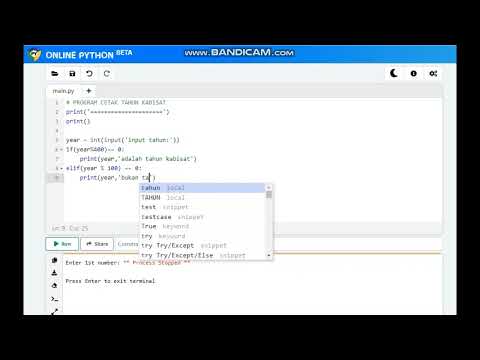 Program Python Cek