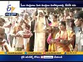 CM Chandrababu presents Silk Clothes to Kanaka Durga temple at Vijayawada