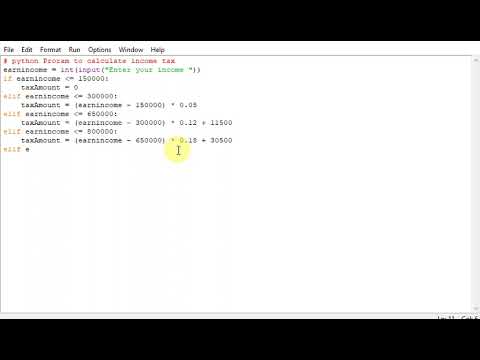 python Proram to calculate income tax